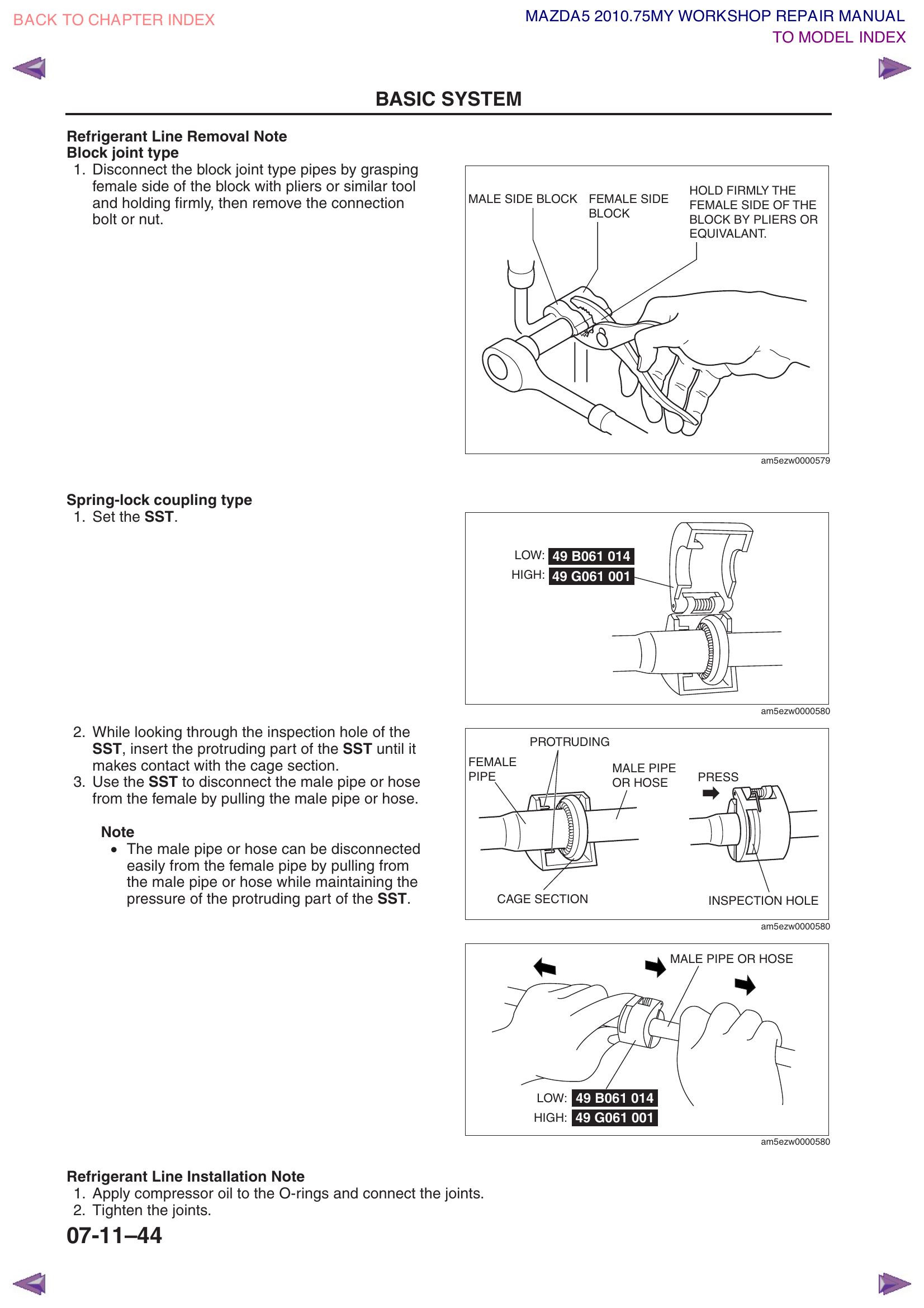 Block joint and spring lock coupling diagrams