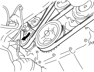 Belt tensioner rotation direction