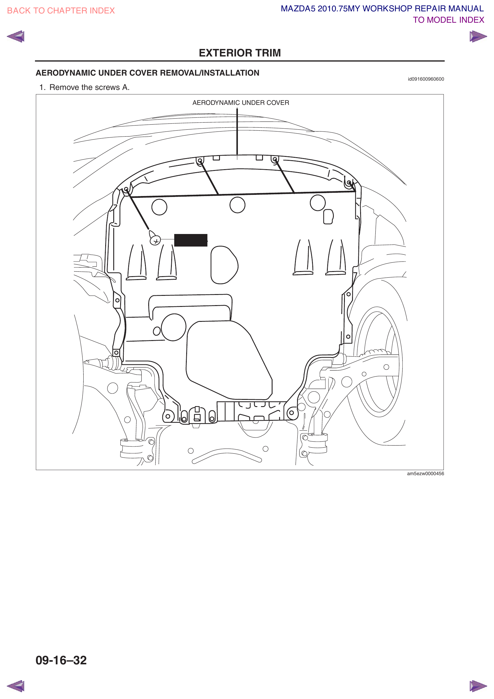 Under cover screws A